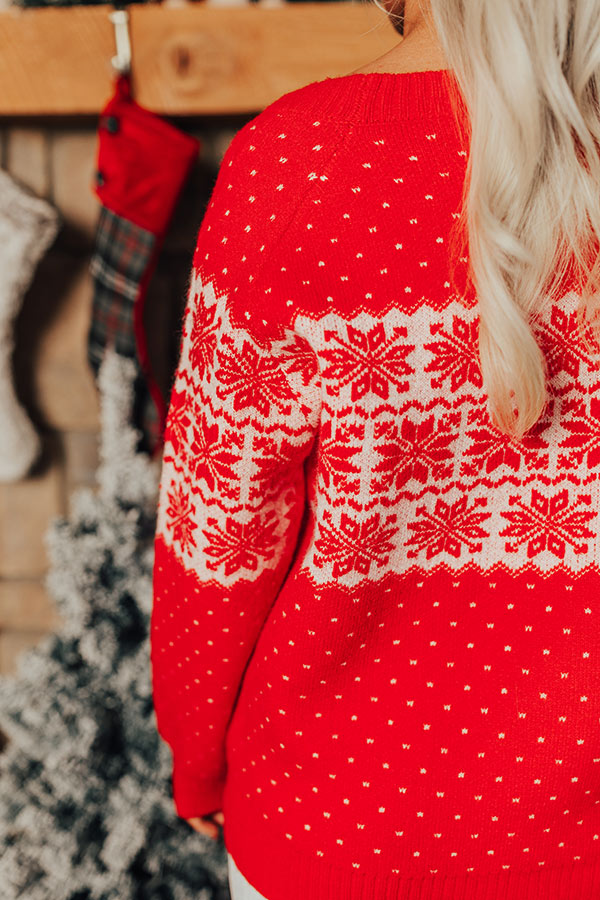 First Snow Feels Knit Sweater in Red