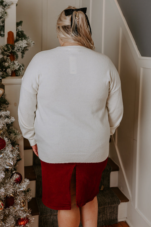 Merry And Bright Tinsel Sweater Curves