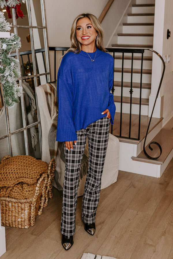 Under The Clouds Sweater In Royal Blue