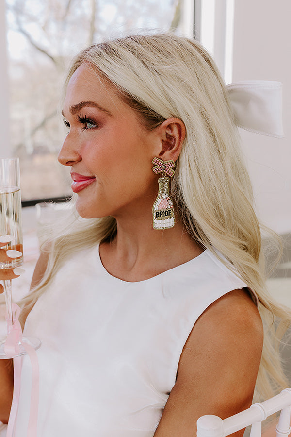 Toast To The Bride Earrings In Gold