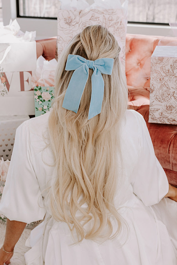 The Bailee Velvet Bow Hair Clip