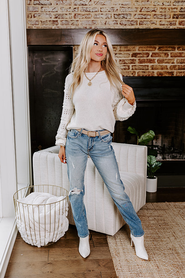 KanCan Reese High Waist Distressed Straight Leg Jean