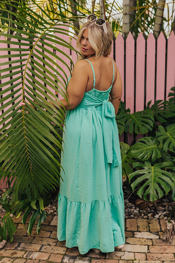 Oh So Chic Maxi Dress in Sea Glass Curves