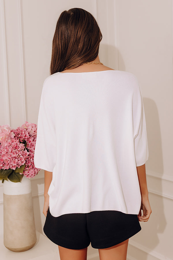 Casual Chic Shift Top in White