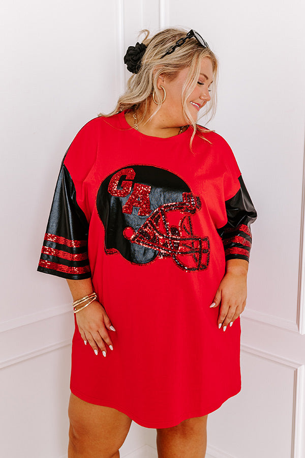State Pride Sequin Mini Dress in Georgia Curves