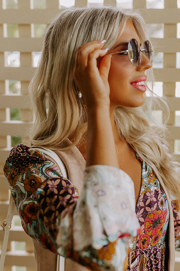 Around We Go Sunnies in Silver