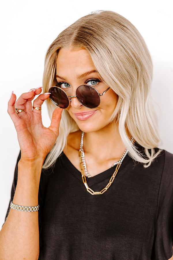 Around We Go Sunnies in Silver