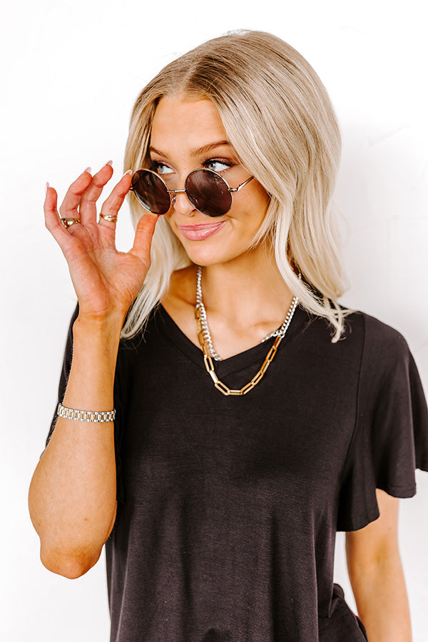 Around We Go Sunnies in Silver