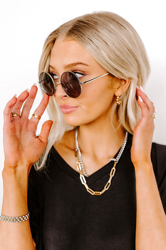 Around We Go Sunnies in Silver