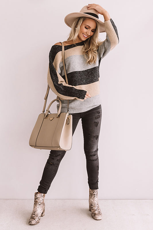 Rocky Mountain Retreat Tunic Sweater In Black