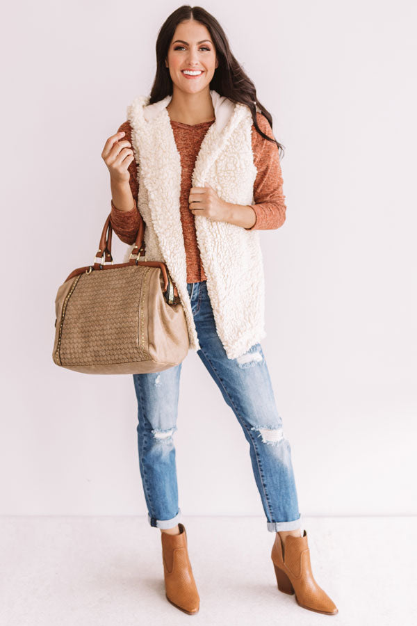 Hot Cocoa On The Hayride Shift Top In Rust