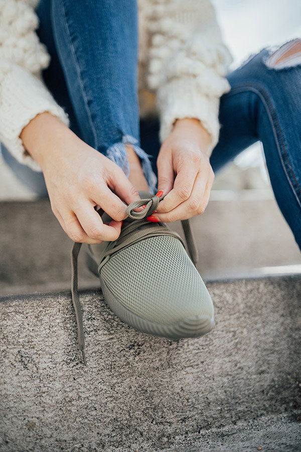 The Adrian Sneaker In Sage