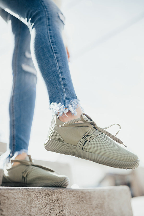 The Adrian Sneaker In Sage