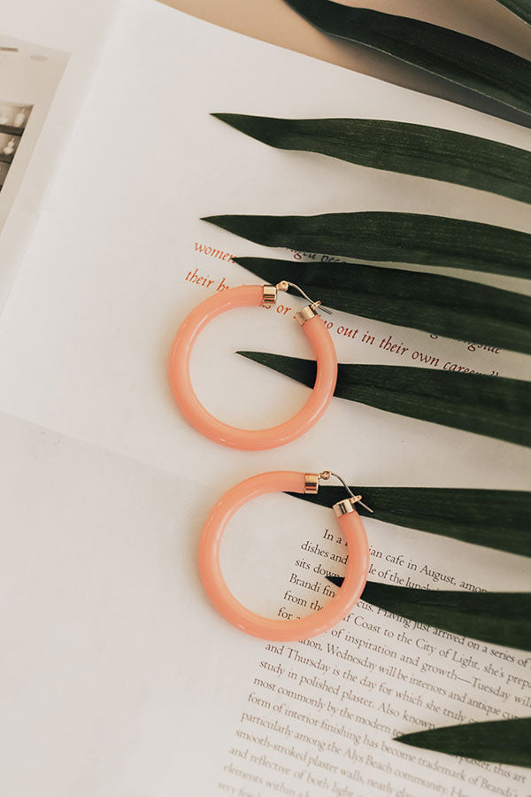 Waves Of Joy Hoop Earrings In Blooming Dahlia