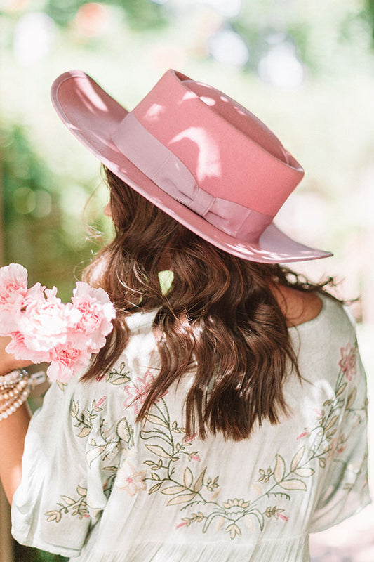 Plans In Paris Wool Hat In Pink
