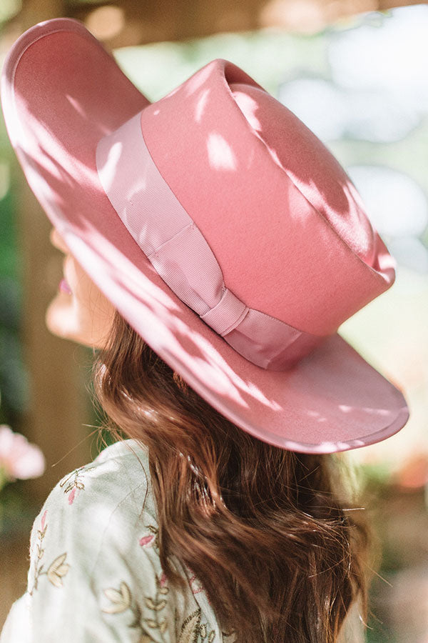 Plans In Paris Wool Hat In Pink