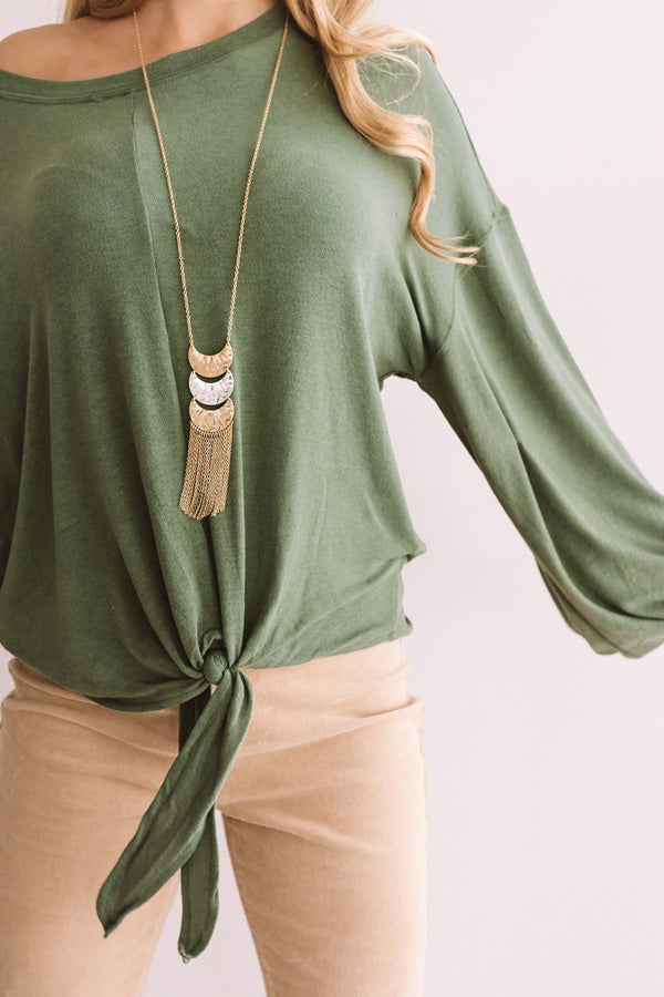 In Midtown Manhattan Shift Top In Olive