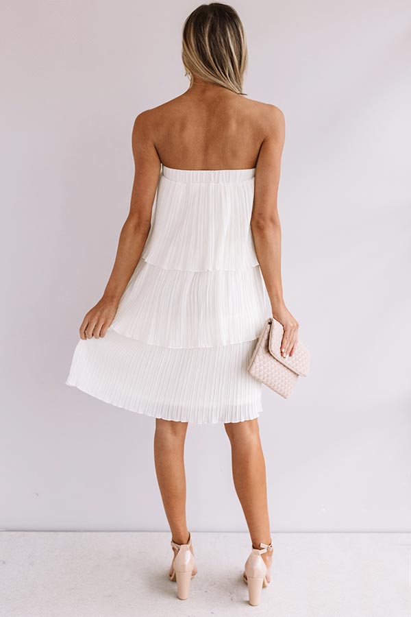 Pleated Pretty Midi Skirt In Ivory