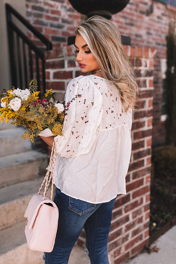 Southern Shores Babydoll Top In White