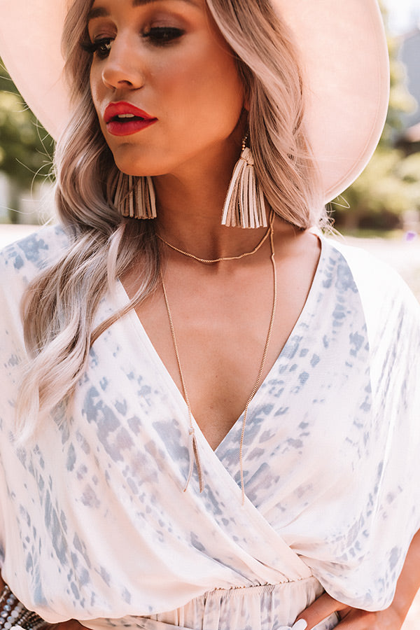 The Liv Wrap Necklace in Grey