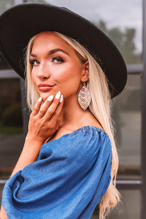 Train Into The City Earrings In Brown