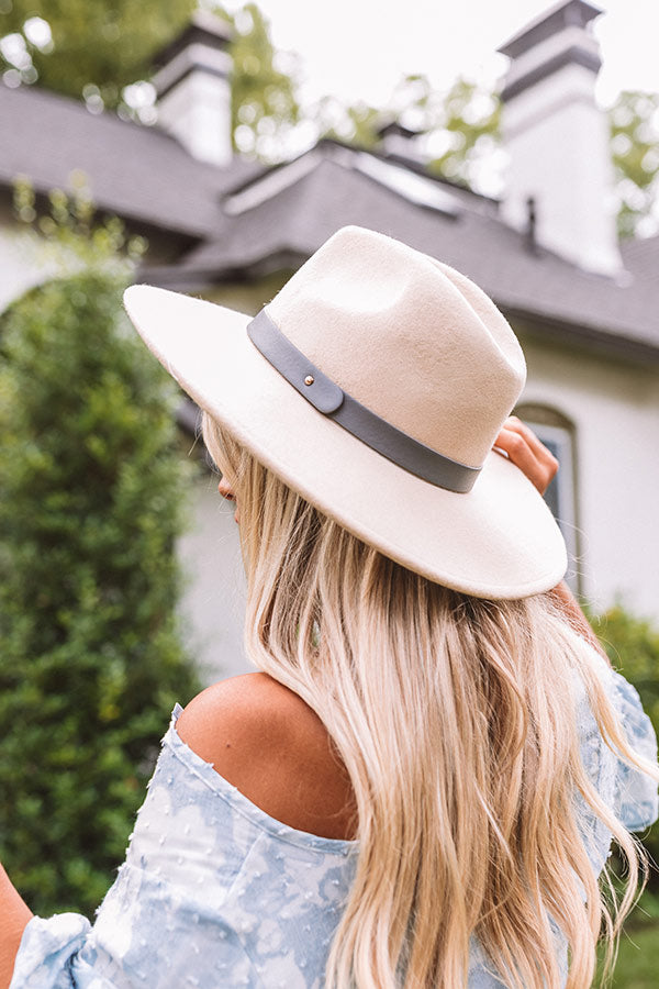 Pass The Prosecco Wool Hat In Beige