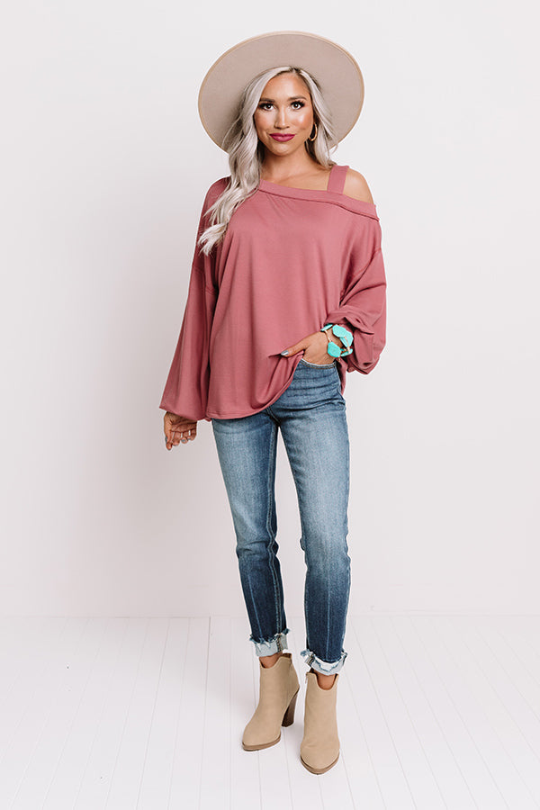 Fan Of Fall Shift Sweater In Blush