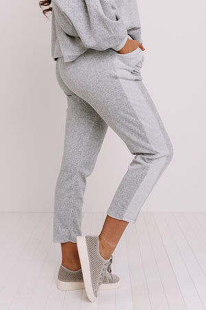 Cozy Queen Velour Joggers In Grey