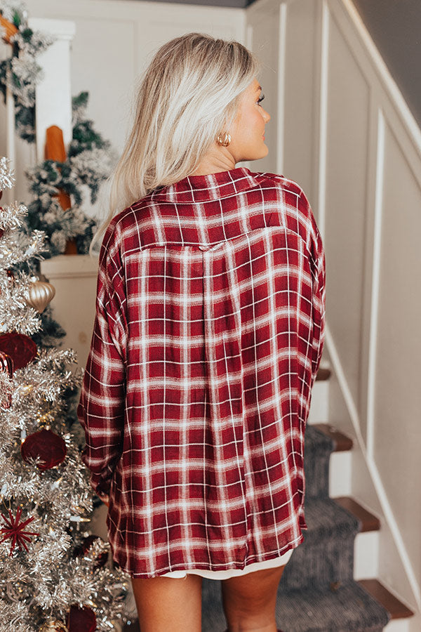Charming Girl Plaid Top