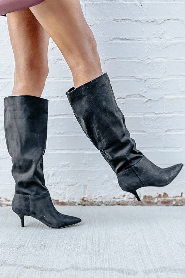 The Ayuna Knee Height Boot In Black