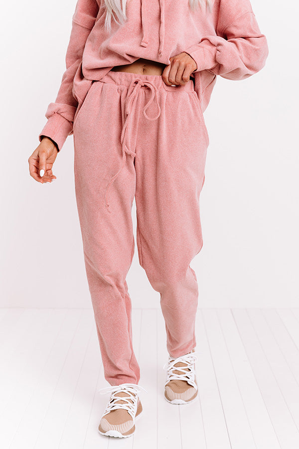 Cozy Perk Joggers in Blush