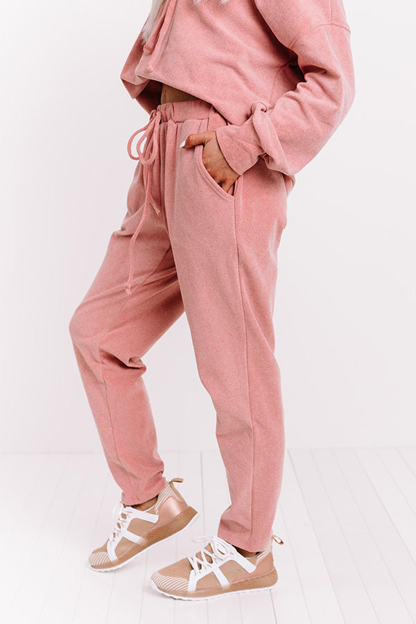 Cozy Perk Joggers in Blush