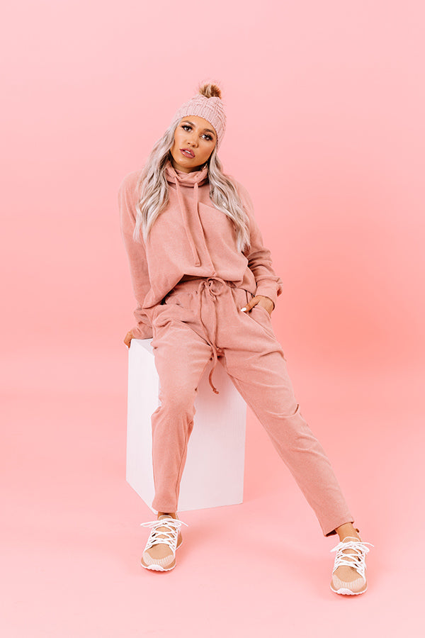 Cozy Perk Joggers in Blush