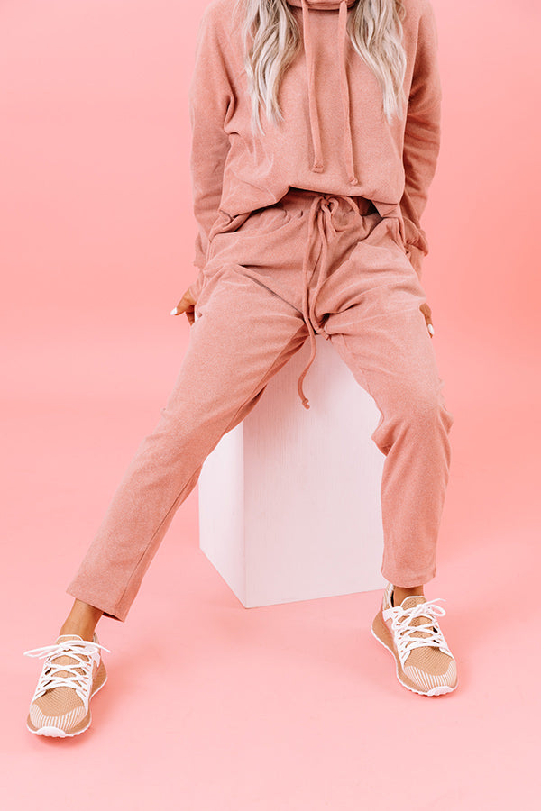 Cozy Perk Joggers in Blush
