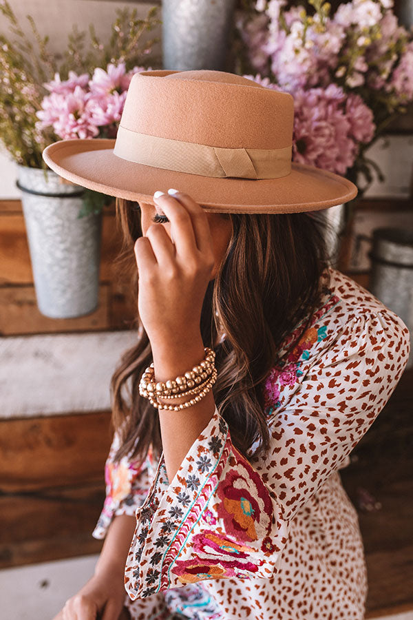 Pack Your Passport Hat In Iced Latte