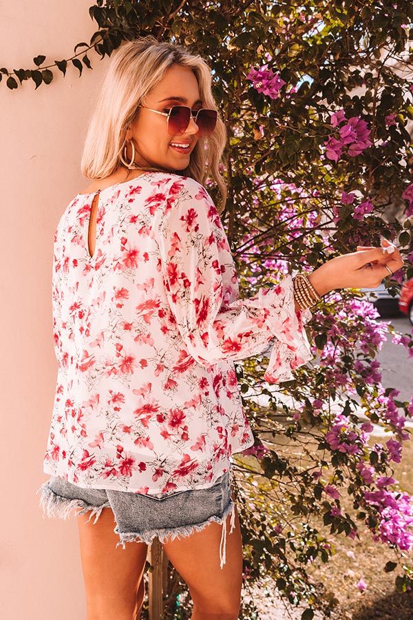 First Class Treatment Floral Shift Top