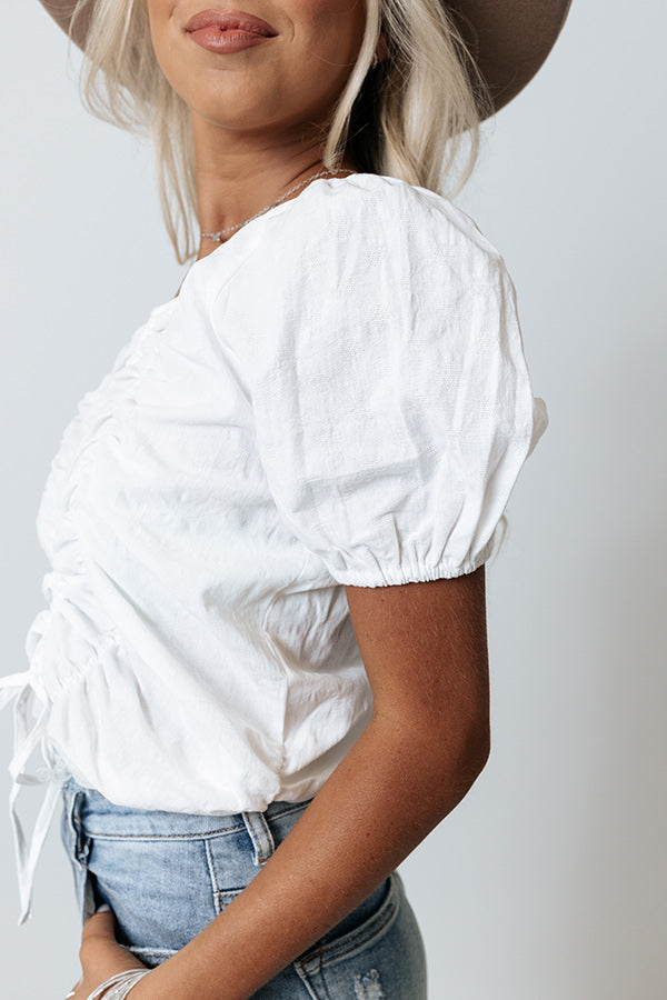 Gaze My Way Ruched Top