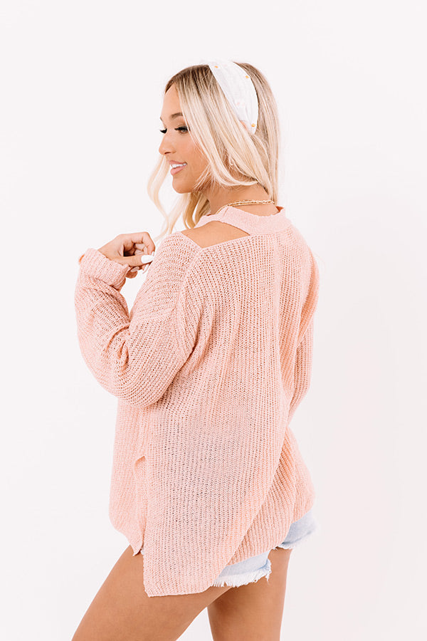 Simply Curated Knit Top In Pink