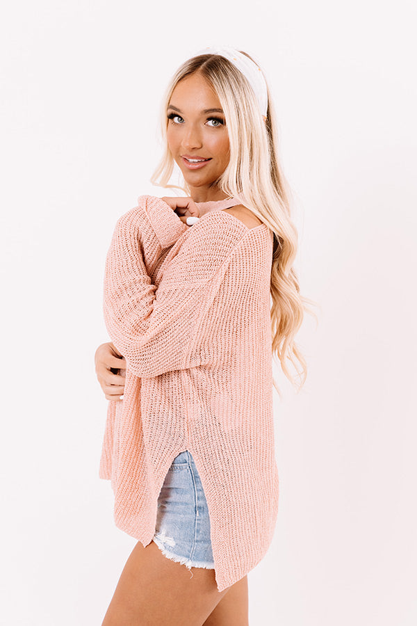 Simply Curated Knit Top In Pink