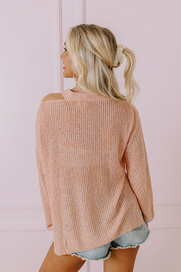 Simply Curated Knit Top In Pink