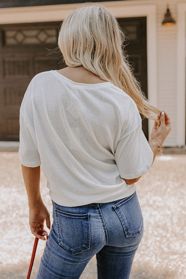 Popular Opinion Shift Tee In Ivory