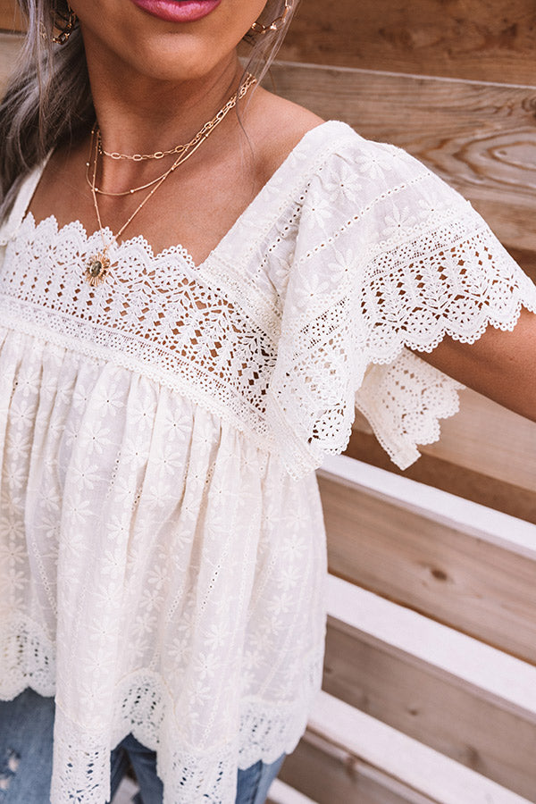 Tradewinds Crochet Top In Light Yellow