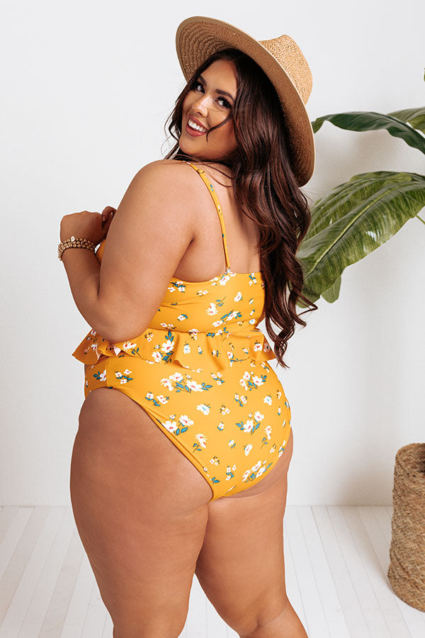 Secret Beach Reversible Bikini Bottoms in Marigold Curves