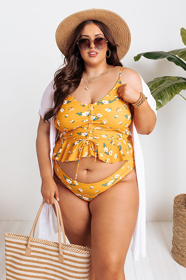 Secret Beach Reversible Bikini Bottoms in Marigold Curves