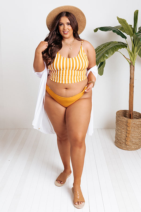 Secret Beach Reversible Bikini Bottoms in Marigold Curves