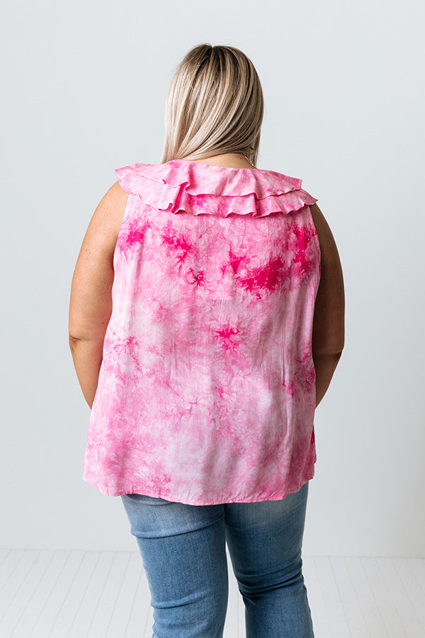 Sweet On Summer Tie Dye Shift Top in Pink Curves