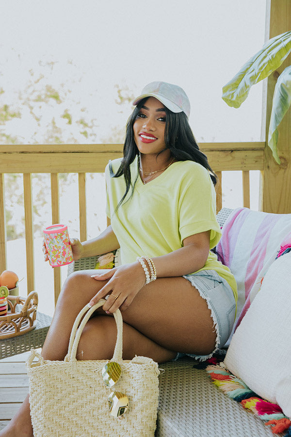 Simple Euphoria Shift Tee In Neon Yellow