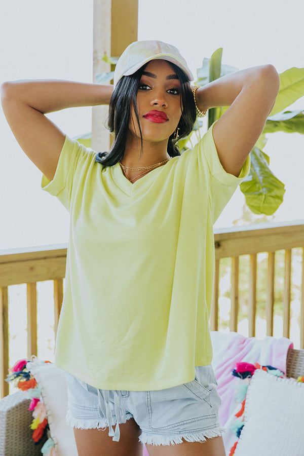 Simple Euphoria Shift Tee In Neon Yellow