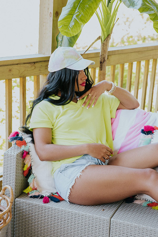 Simple Euphoria Shift Tee In Neon Yellow