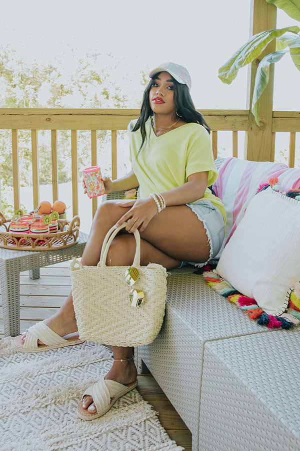 Simple Euphoria Shift Tee In Neon Yellow